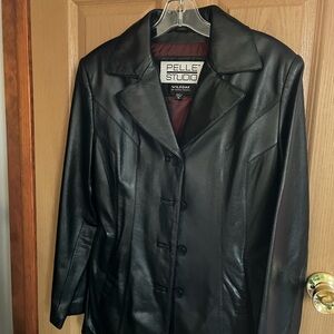 Wilsons Pelle Studio lined medium leather jacket